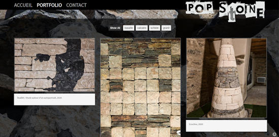 Site internet pour sculpteur pierre sèche Dimitri Gutton